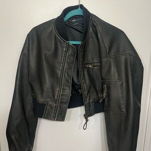 ASOS Black Bomber Jacket size 8/mediun